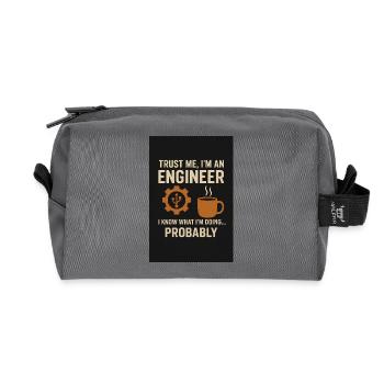 Vertraue mir, ich bin Ingenieur - Recycelte Kulturtasche - Anthrazit - Vorne