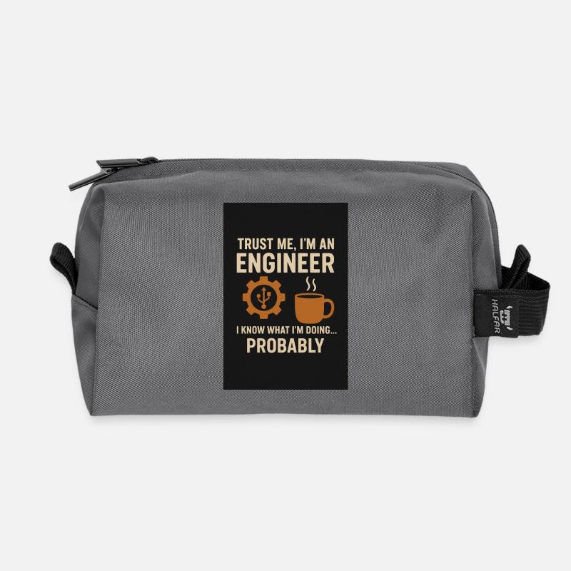 Vertraue mir, ich bin Ingenieur - Recycelte Kulturtasche - Anthrazit