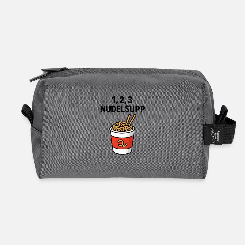 1-2-3_Nudelsupp - Recycled Toiletry Zip Bag - anthracite