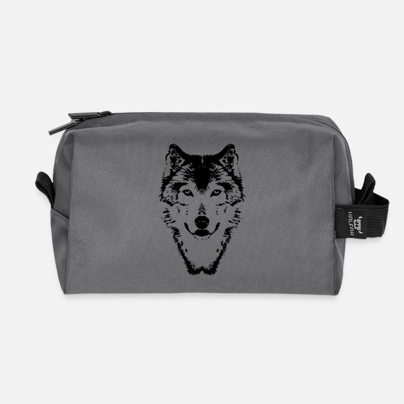 115304478_146018034_wolf - Recycelte Kulturtasche - Anthrazit