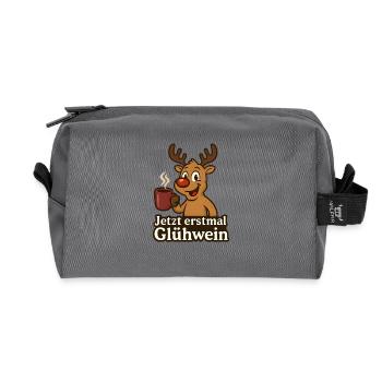 Jetzt erstmal Glühwein Rentier - Recycelte Kulturtasche - Anthrazit - Vorne
