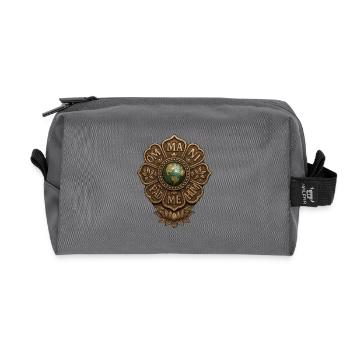 Heilige Lotus-Erde-Mandala Om Mani Padme Hum-Hemd - Recycelte Kulturtasche - Anthrazit - Vorne