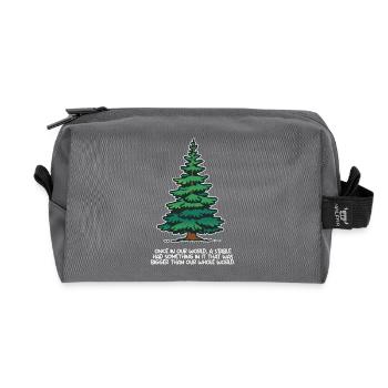 Bigger than our whole world 2 - Recycled Toiletry Zip Bag - anthracite - Front