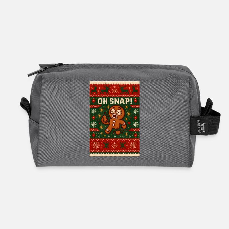 Ugly Christmas Lebkuchenmann - Recycelte Kulturtasche - Anthrazit
