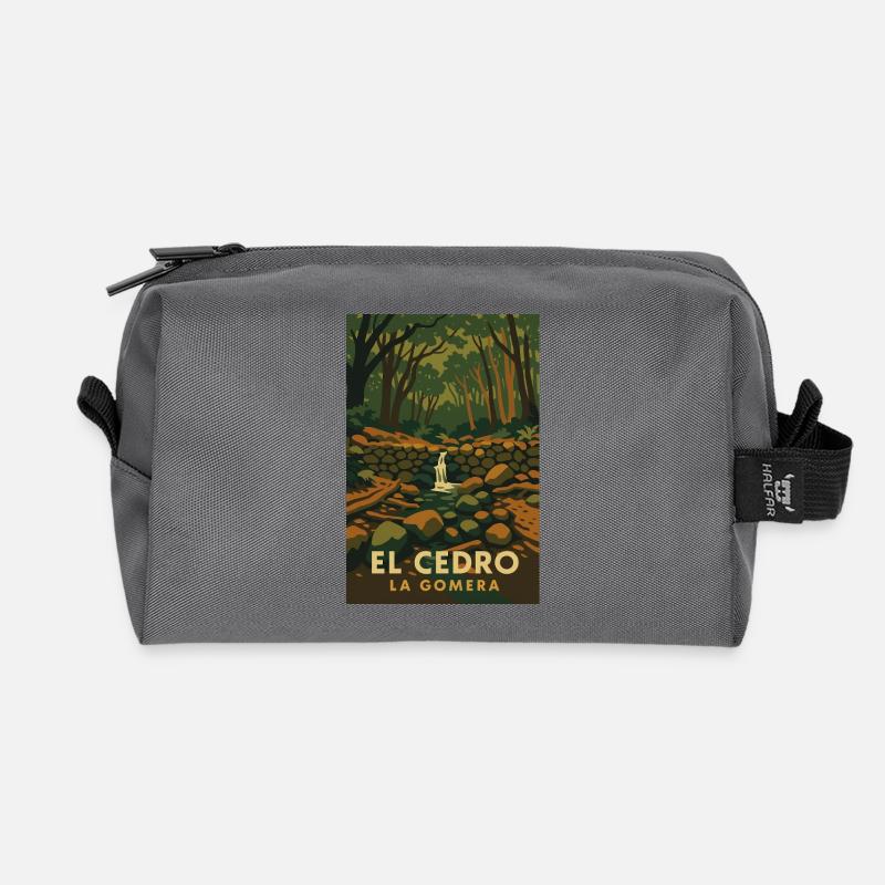 Cedro La Gomera - Recycelte Kulturtasche - Anthrazit