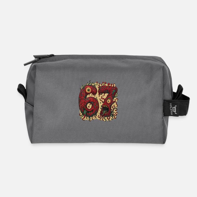 ZOMBIE SIXSEVEN - Recycled Toiletry Zip Bag - anthracite