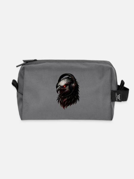 Adler mit Gaming Headset - Recycelte Kulturtasche - Anthrazit