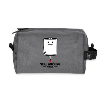 Still Working Nurse - Recycled Toiletry Zip Bag - anthracite - Front