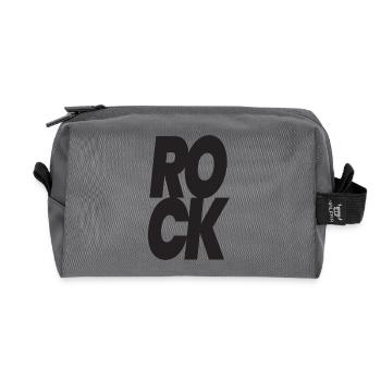 Stacked Rock Typografie - Recycelte Kulturtasche - Anthrazit - Vorne