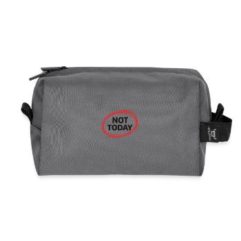 Nicht Heute  - Recycelte Kulturtasche - Anthrazit - Vorne