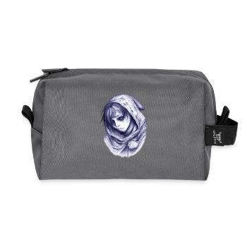 Blauer Schleiergeist - Recycelte Kulturtasche - Anthrazit - Vorne