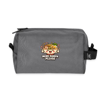 Niedliche Ramen Nudeln Bowl - Recycelte Kulturtasche - Anthrazit - Vorne