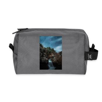 Orion Constellation Above An Amazing River - Recycled Toiletry Zip Bag - anthracite - Front