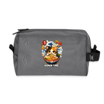 Ramen Katze Kanagawa - Recycelte Kulturtasche - Anthrazit - Vorne