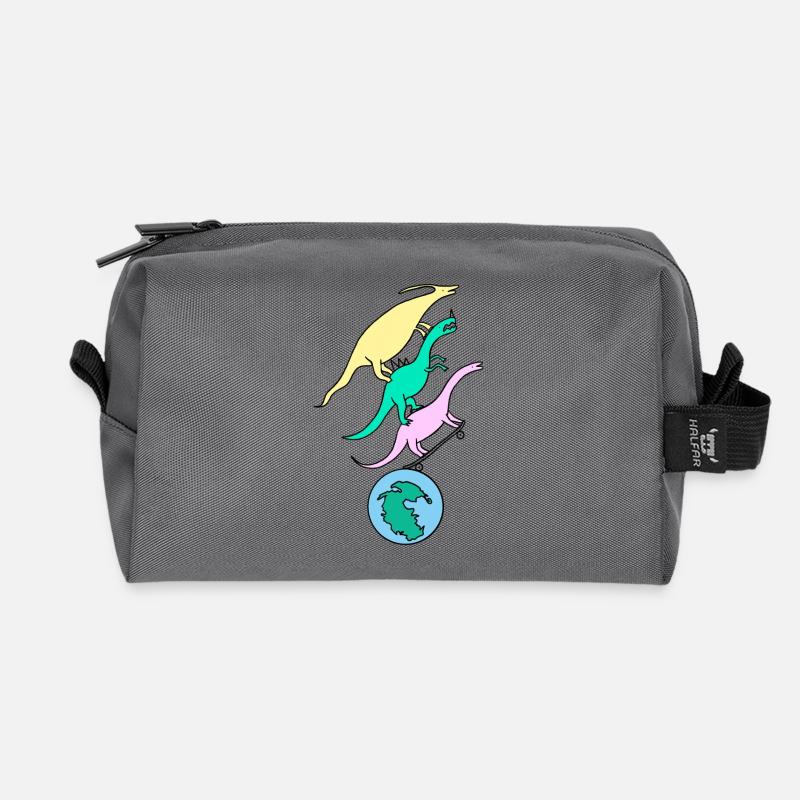 Skater_Dinos - Recycelte Kulturtasche - Anthrazit