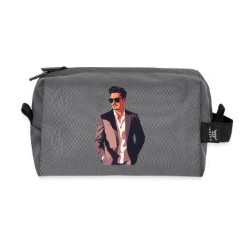 Gentleman Noir Powerlook Style urbain décontracté - Trousse de toilette en tissu recyclé - anthracite - Devant