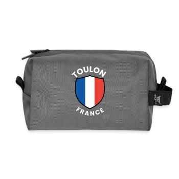 Drapeau du Bouclier français de Toulon - Trousse de toilette en tissu recyclé - anthracite - Devant