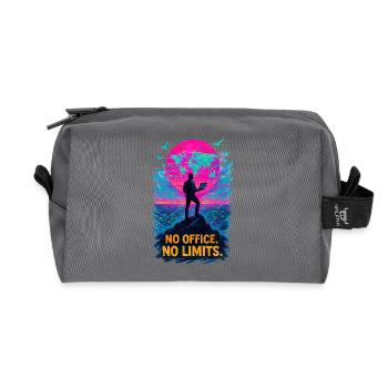 Télétravail Pas de bureau pas de limite - Trousse de toilette en tissu recyclé - anthracite - Devant