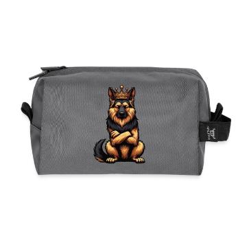 German Shepherd Shepherd Dogs Shepherd Dogs - Recycled Toiletry Zip Bag - anthracite - Front