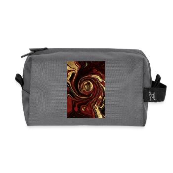 Abstract Germany Fluid Art Part 1. - Recycled Toiletry Zip Bag - anthracite - Front