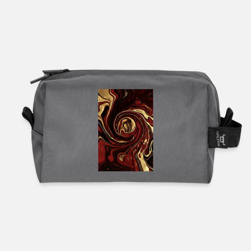 Abstract Germany Fluid Art Part 1. - Recycled Toiletry Zip Bag - anthracite
