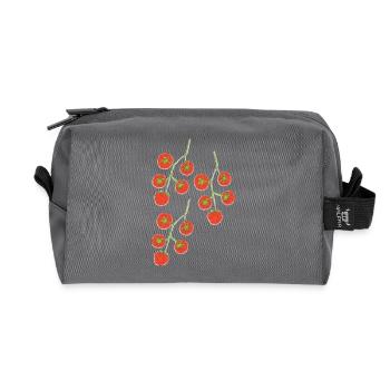 Tomato Bush Impressionism - Recycled Toiletry Zip Bag - anthracite - Front