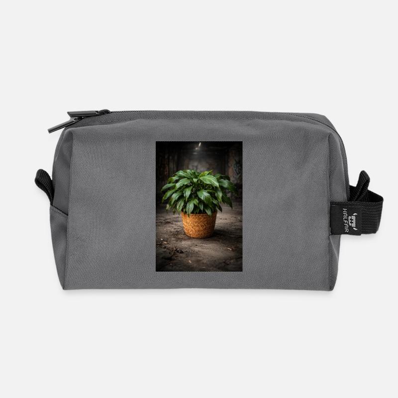 Grüner Pflanzkorb VintageLook - Recycelte Kulturtasche - Anthrazit