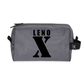 Lenox – First Name Design | Minimal Typography - Recycelte Kulturtasche - Anthrazit - Vorne