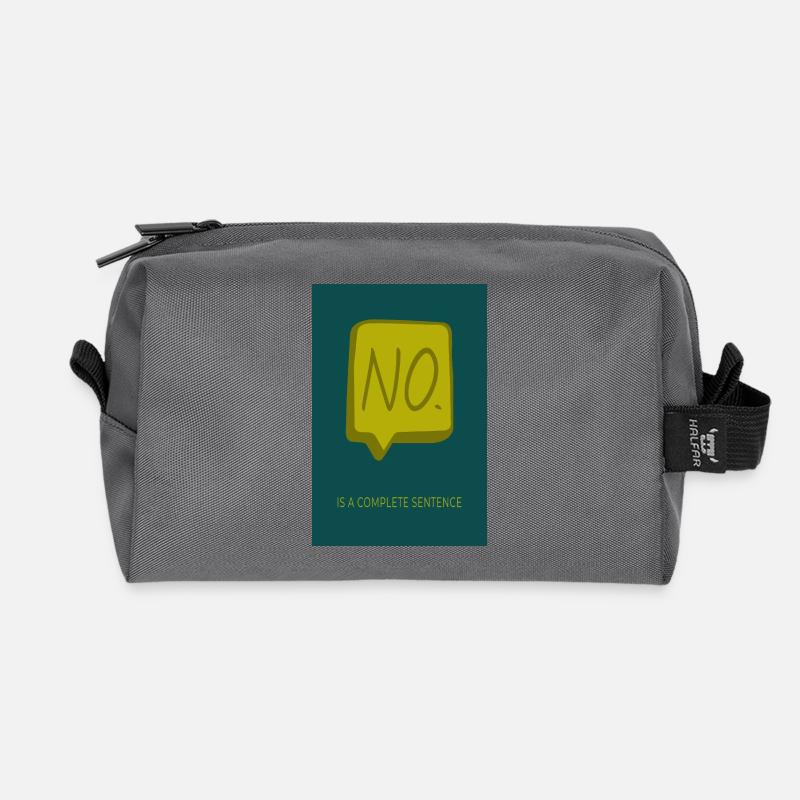 Nein ist ein vollständiger Satz - Recycelte Kulturtasche - Anthrazit