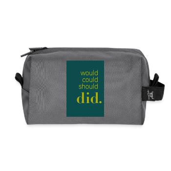 Did should could would Poster Design - Recycelte Kulturtasche - Anthrazit - Vorne