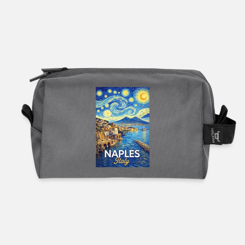 Neapel, Italien. - Recycelte Kulturtasche - Anthrazit