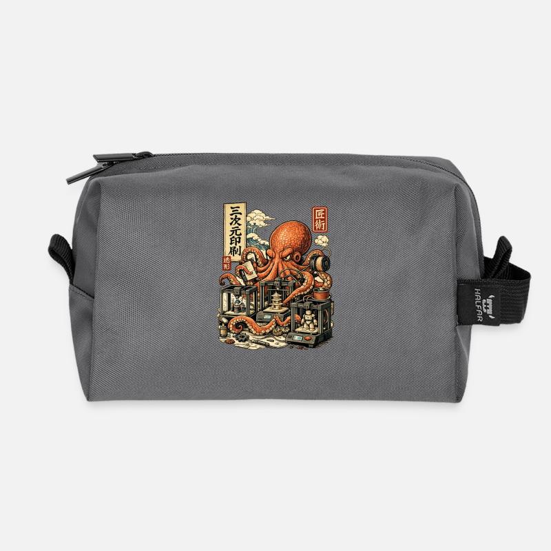 Oktopus-Meister des 3D-Drucks - Recycelte Kulturtasche - Anthrazit