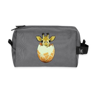 Giraffe Hatch - Recycled Toiletry Zip Bag - anthracite - Front