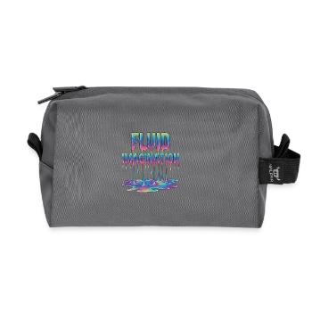 Colorful Melting Fluid Imagination - Recycled Toiletry Zip Bag - anthracite - Front