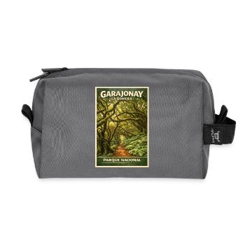 Garajonay La Gomera Retro Design - Recycelte Kulturtasche - Anthrazit - Vorne