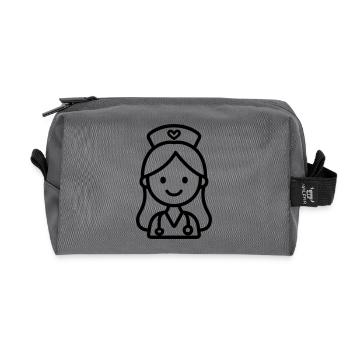 Krankenschwester - Recycelte Kulturtasche - Anthrazit - Vorne