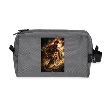 Stormbound Crusader Knight - Recycled Toiletry Zip Bag - anthracite - Front