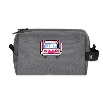 Truck Truck Bus Driver Truck Driver Women Design - Recycled Toiletry Zip Bag - anthracite - Front