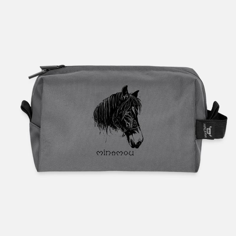 Minamou - Recycled Toiletry Zip Bag - anthracite