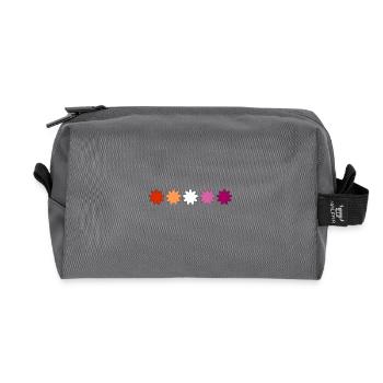 Dezente Lesbian Pride Blumen - Recycelte Kulturtasche - Anthrazit - Vorne