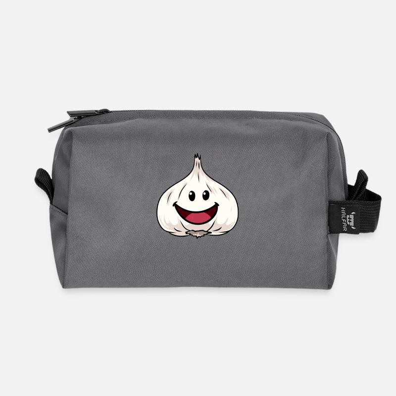 Knoblauch Knobi Gemüse Knoblauchzehe Zwiebel - Recycelte Kulturtasche - Anthrazit