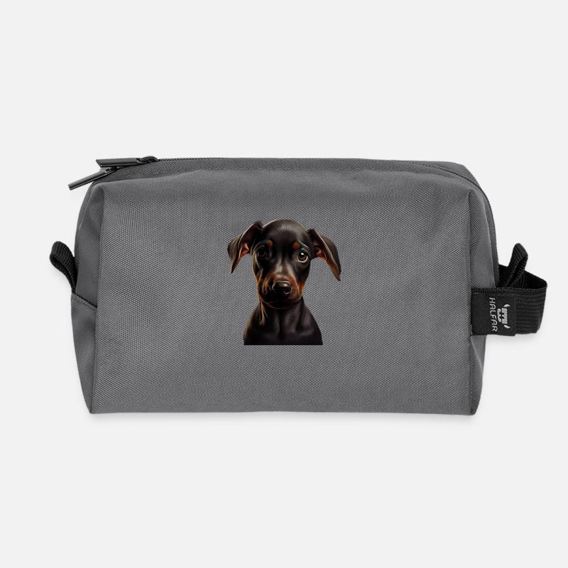 Dobermann Dobermänner Hund Hunde Welpe Dobermann - Recycelte Kulturtasche - Anthrazit
