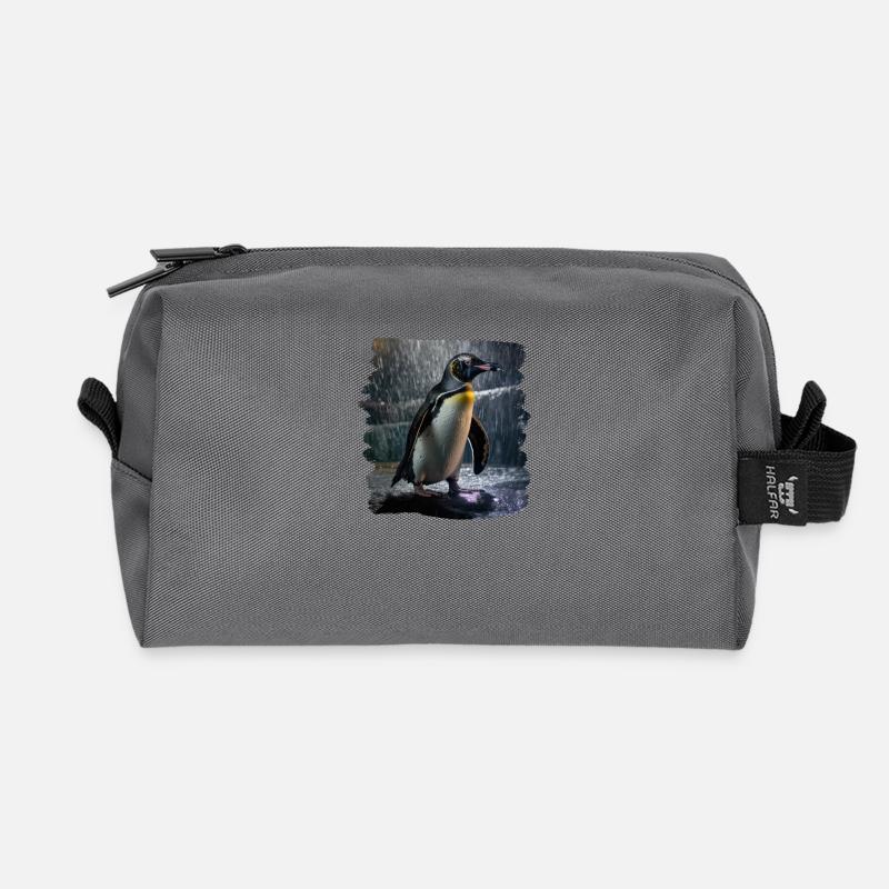 Pinguine realistic Pinguin - Recycelte Kulturtasche - Anthrazit