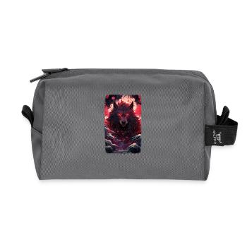Spirit Wolf Fuchs Ästhetischer Japanischer Kitsune - Recycelte Kulturtasche - Anthrazit - Vorne