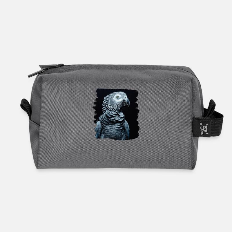 Graupapageien Graupapagei - Recycelte Kulturtasche - Anthrazit