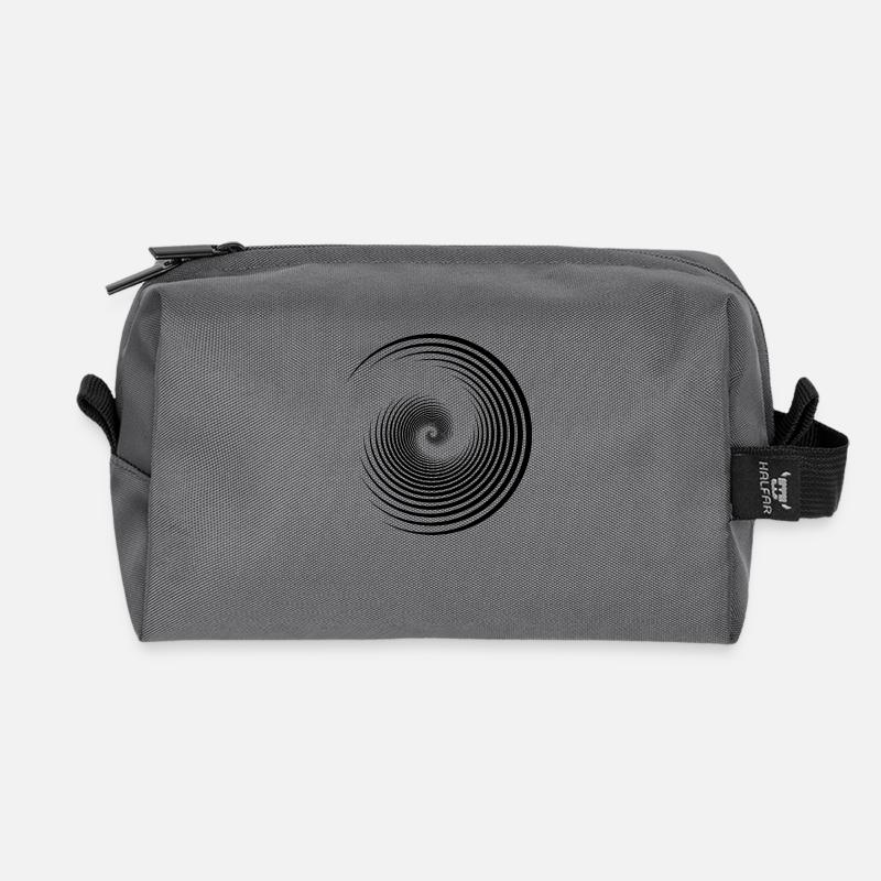 Optische Täuschung Kreis - Recycelte Kulturtasche - Anthrazit