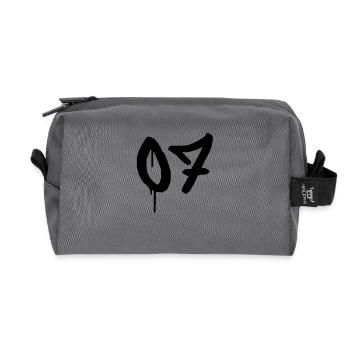 Tag : 07 - Trousse de toilette en tissu recyclé - anthracite - Devant