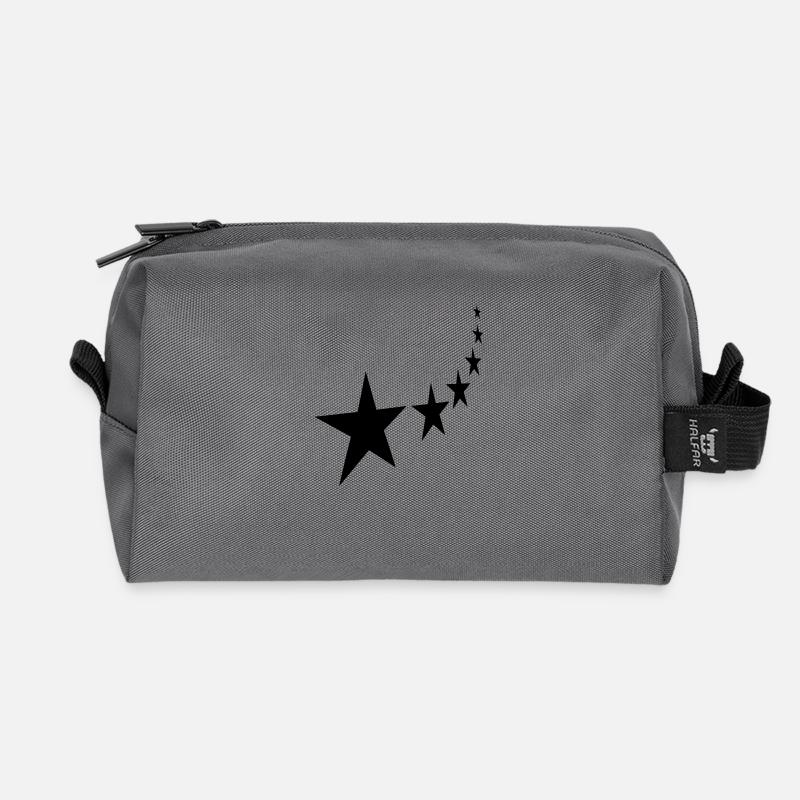 Sterne - Recycelte Kulturtasche - Anthrazit