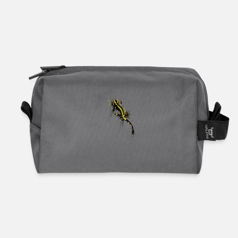 Gefleckte Salamander - Recycelte Kulturtasche - Anthrazit