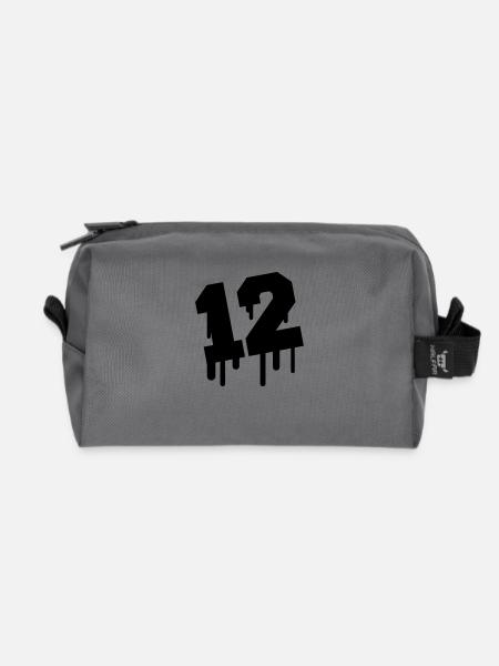 Number 12 Graffiti - Recycelte Kulturtasche - Anthrazit